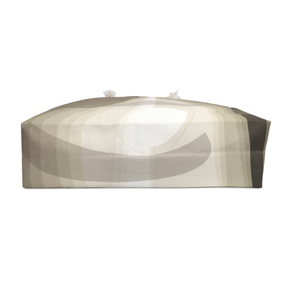 Neutral Abstract Geode Pattern Weekender Bag | Beige Stone Strata