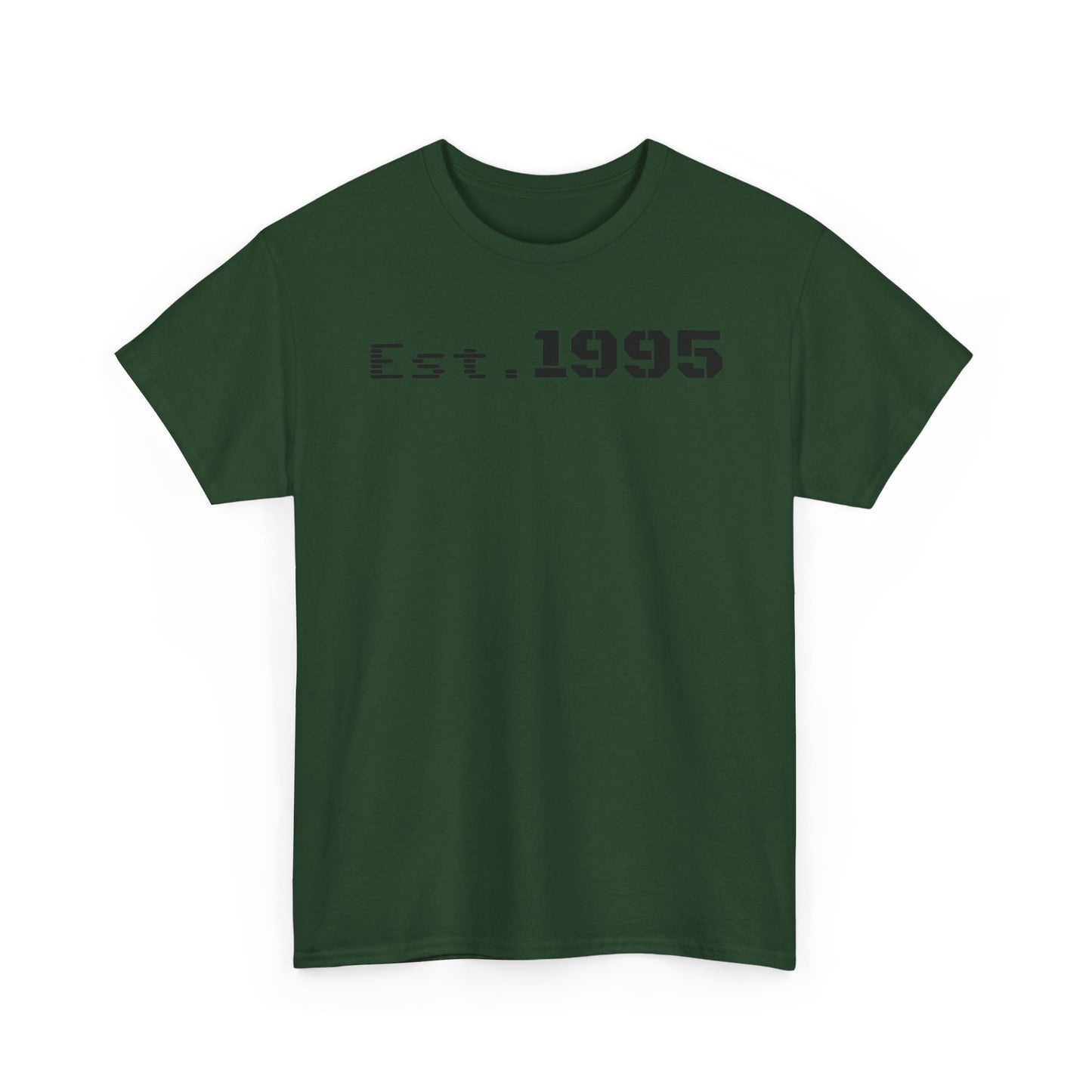 Unisex Heavy Cotton Tee - Est. 1995, Vintage Birthday Gift, Customizable Tee, Retro Unisex Shirt, Casual Everyday Wear
