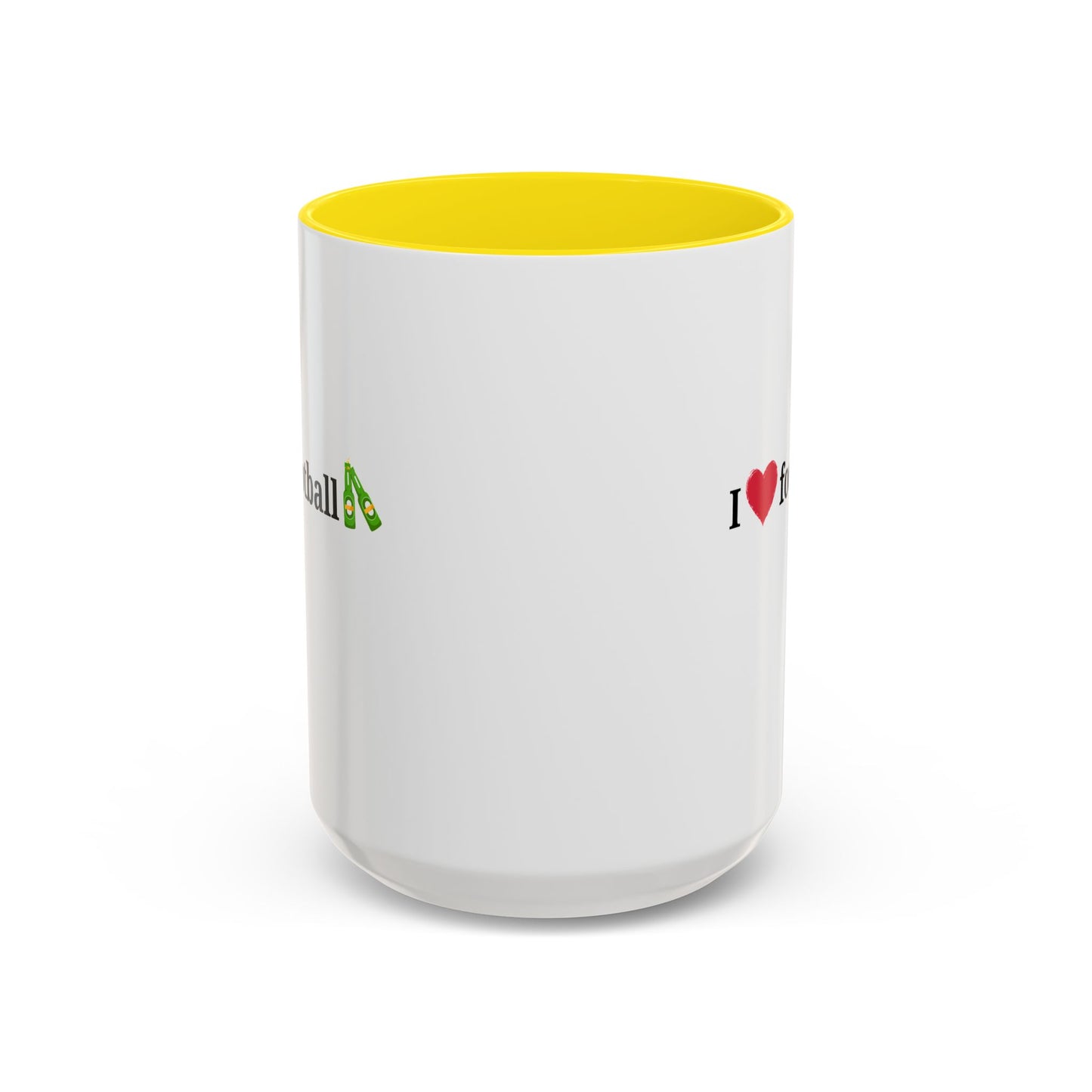 I Love Football Accent Coffee Mug, Perfect Gift for Sports Lovers, Football Enthusiasts, Unique Mug for Game Days, Home or Office Decor - TRV
