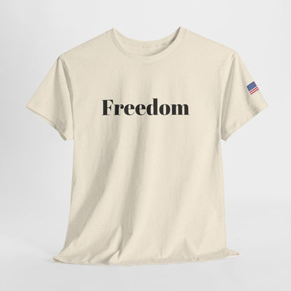 Freedom script tee | T-Shirt, American flag sleeve - TRV