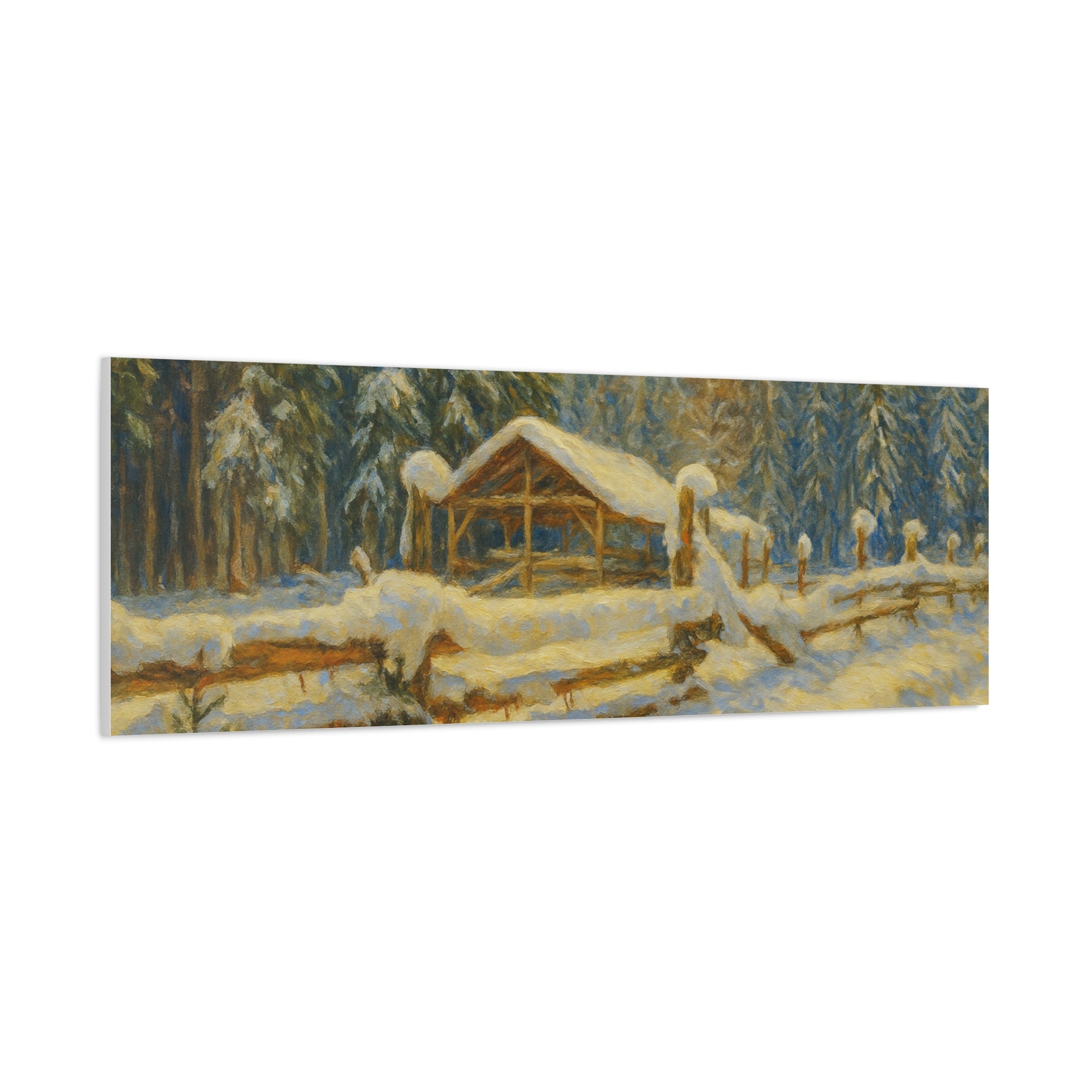 Canvas Wall Art, Winter Landscape Print, Home Decor, Rustic Art, Gift for Nature Lovers, Holiday Decoration - TRV