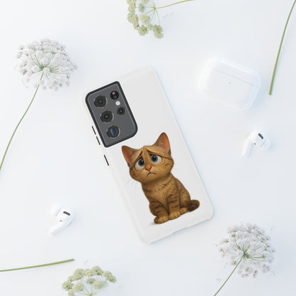 Cute Cat Phone Case, Funny Kitty Case, Animal Lover Gift, Cat Lover Accessory, Unique Cat Design Case, Pet Mom Gift - TRV