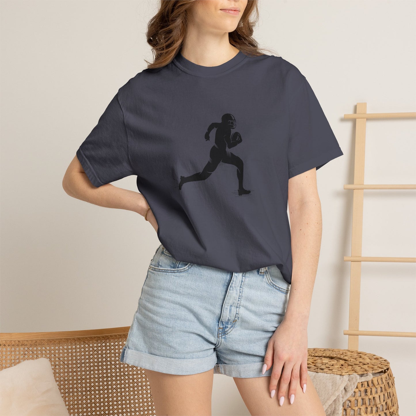 Football Player Graphic Unisex T-Shirt, Casual Sports Tee, Gift for Athletes, Workout Shirt, Everyday Wear, Unique Running Apparel