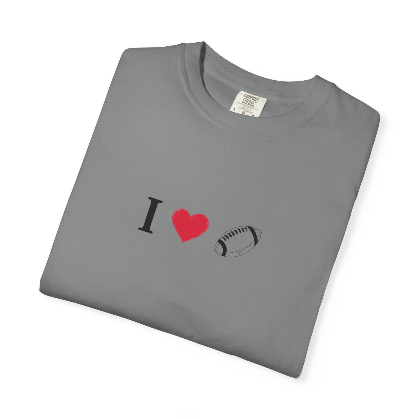 I Love Football T-Shirt - Unisex Cotton Tee, Fun Gift for Friends, Casual Style, Birthday Present, Summer Apparel - TRV