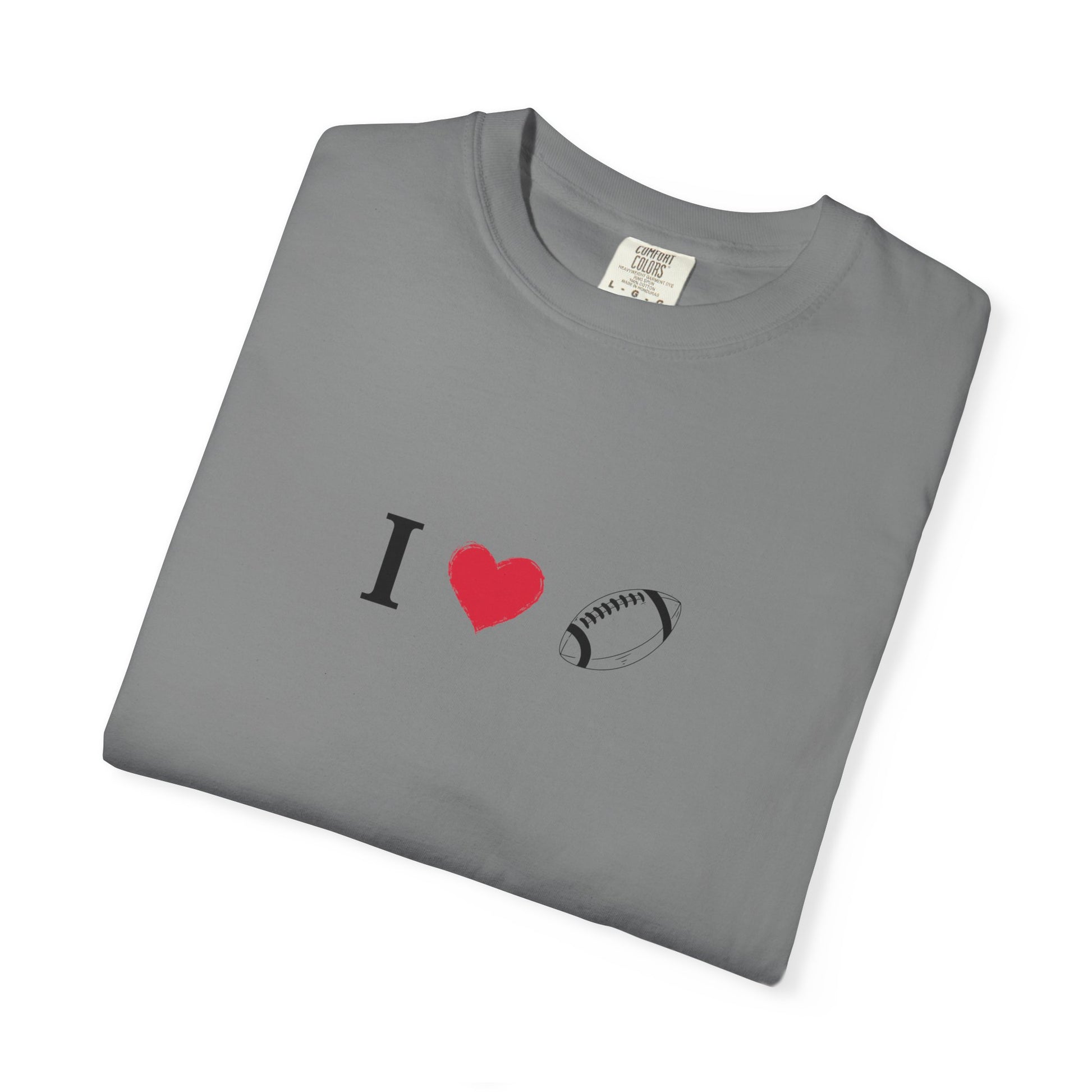 I Love Football T-Shirt - Unisex Cotton Tee, Fun Gift for Friends, Casual Style, Birthday Present, Summer Apparel - TRV