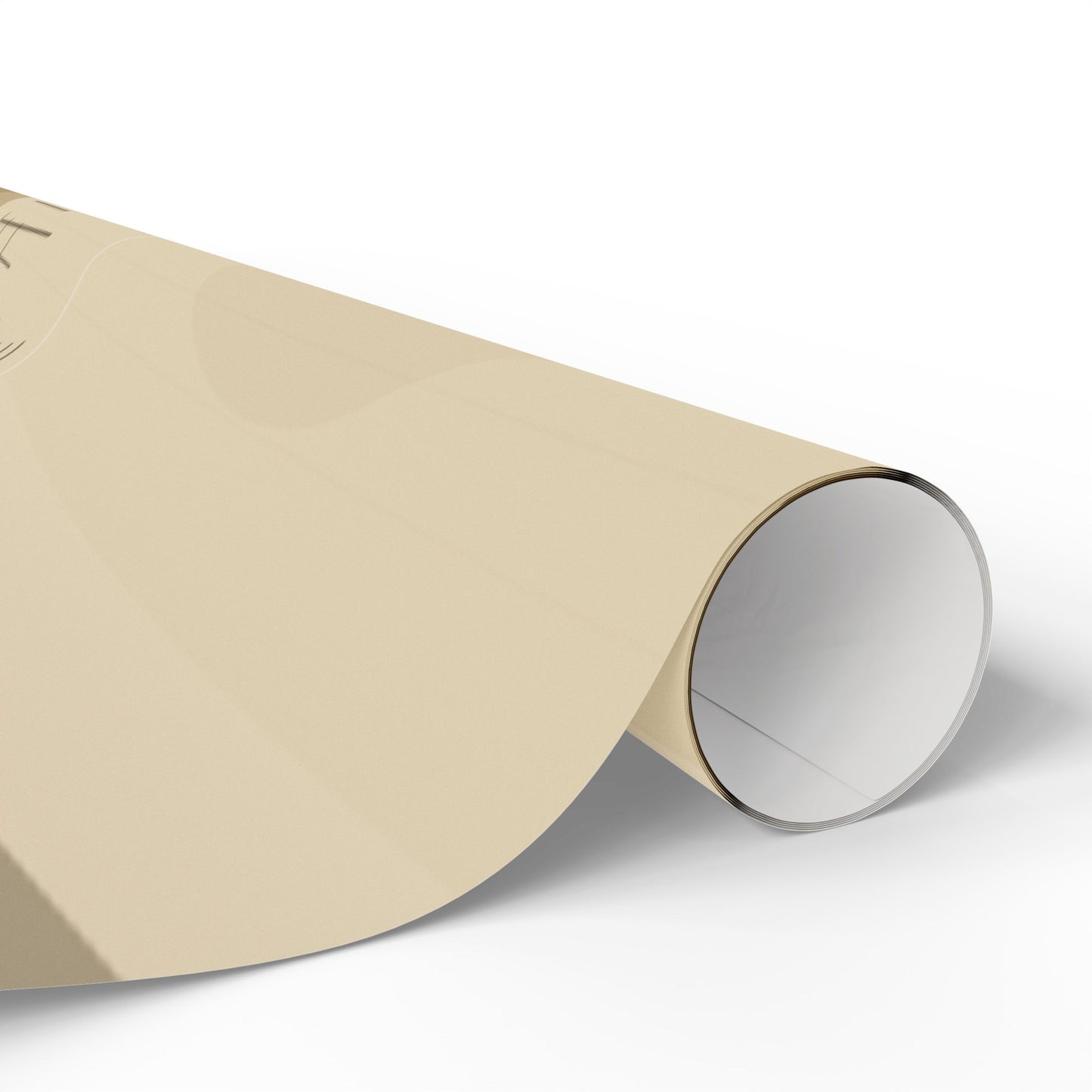 Neutral Abstract Wrapping Paper Roll — Beige Geometric Gift Wrap