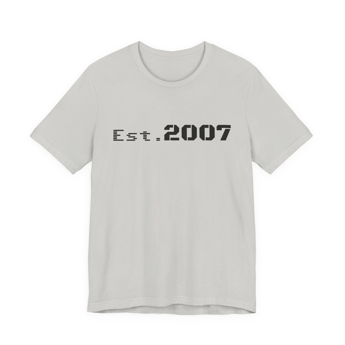 Vintage Est. 2007 T-shirt by Printify featuring a classic design with the established year on a comfortable cotton tee.
