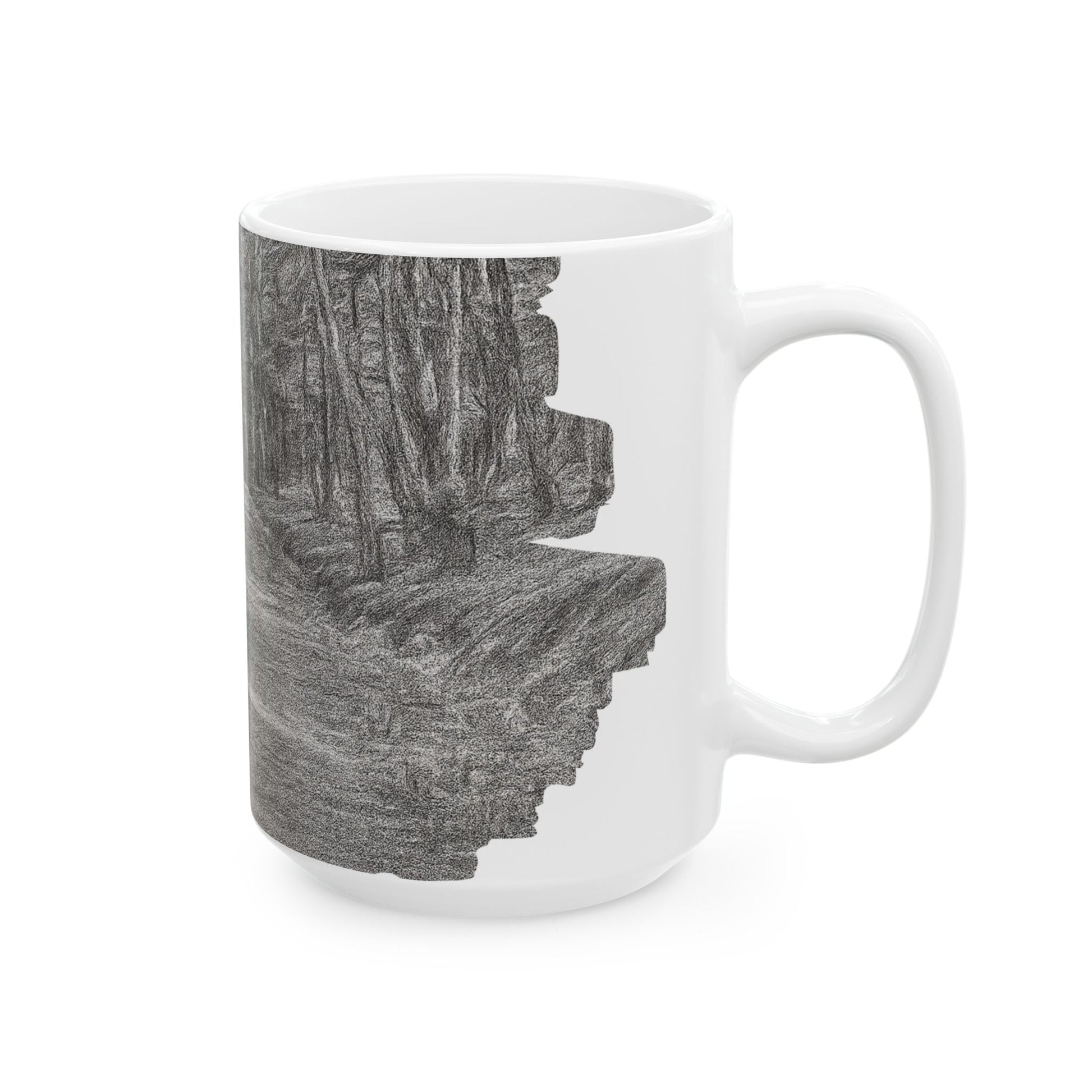 Nature-Inspired Abstract Ceramic Mug | Forest Path Design | Cozy Gift for Coffee Lovers | Home Decor | Nature Lover's Mug - TRV