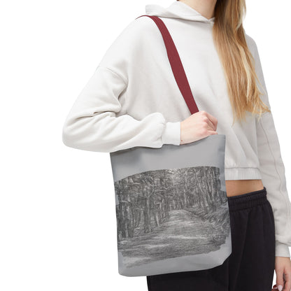 Scenic Path Tote Bag, Reversible Tote, Eco-Friendly Shopper, Outdoor Adventure Bag, Gift for Nature Lovers, Stylish Carryall - TRV