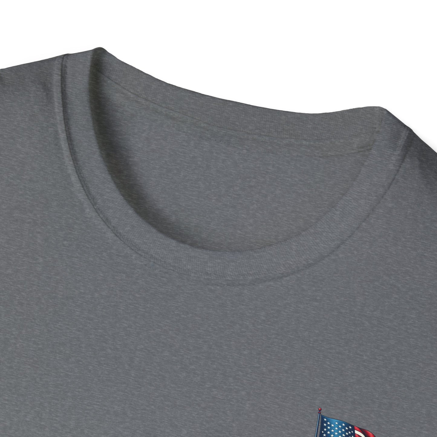Patriotic Unisex Softstyle T-Shirt, American Flag Tee, USA Pride Shirt, Perfect for Independence Day, Casual Wear - TRV