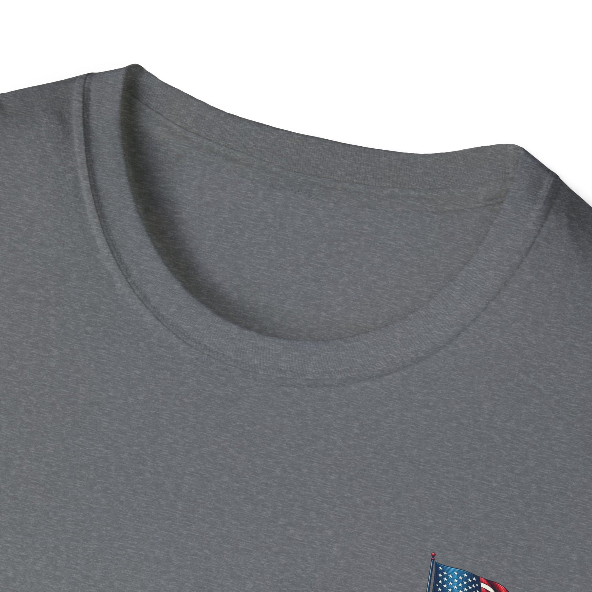 Patriotic Unisex Softstyle T-Shirt, American Flag Tee, USA Pride Shirt, Perfect for Independence Day, Casual Wear - TRV