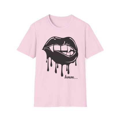 Edgy Graphic Unisex T-Shirt - Dripping Mouth Design, Cool Tee, Trendy Shirt, Hipster Top, Streetwear, Alternative Fashion, Holiday Gift