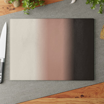 Neutral Gradient Glass Cutting Board | Modern Ombre Kitchen Decor