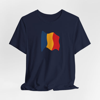 Romanian Flag Unisex Short Sleeve Tee, Casual Shirt, Travel T-Shirt, Gift for Romanians, Summer Outfit, Everyday Wear