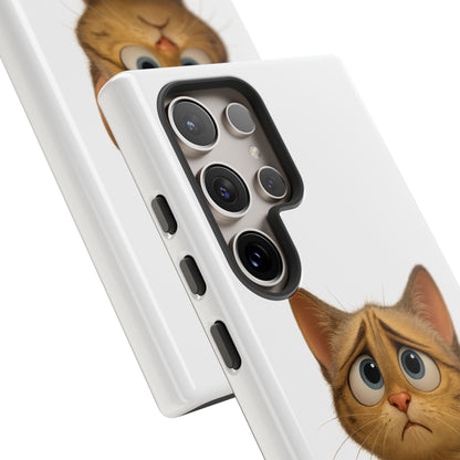 Cute Cat Phone Case, Funny Kitty Case, Animal Lover Gift, Cat Lover Accessory, Unique Cat Design Case, Pet Mom Gift - TRV