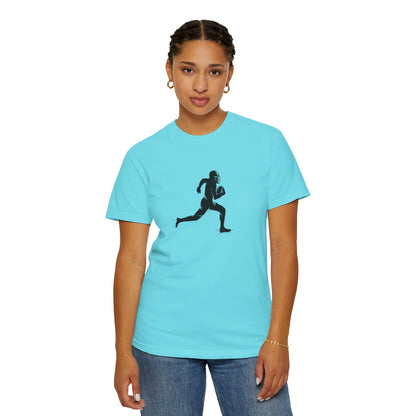 Football Player Graphic Unisex T-Shirt, Casual Sports Tee, Gift for Athletes, Workout Shirt, Everyday Wear, Unique Running Apparel