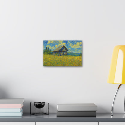 Starry Field Barn Canvas Print
