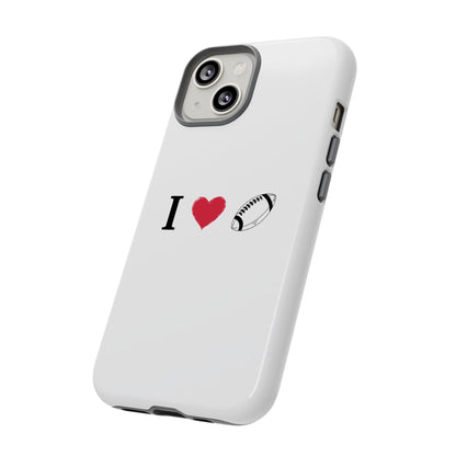 Football Love Phone Case - Tough Cases, Unique Sports Lover Gift, Personalized Cellphone Cover, Birthday Present, Sports Equipment - TRV