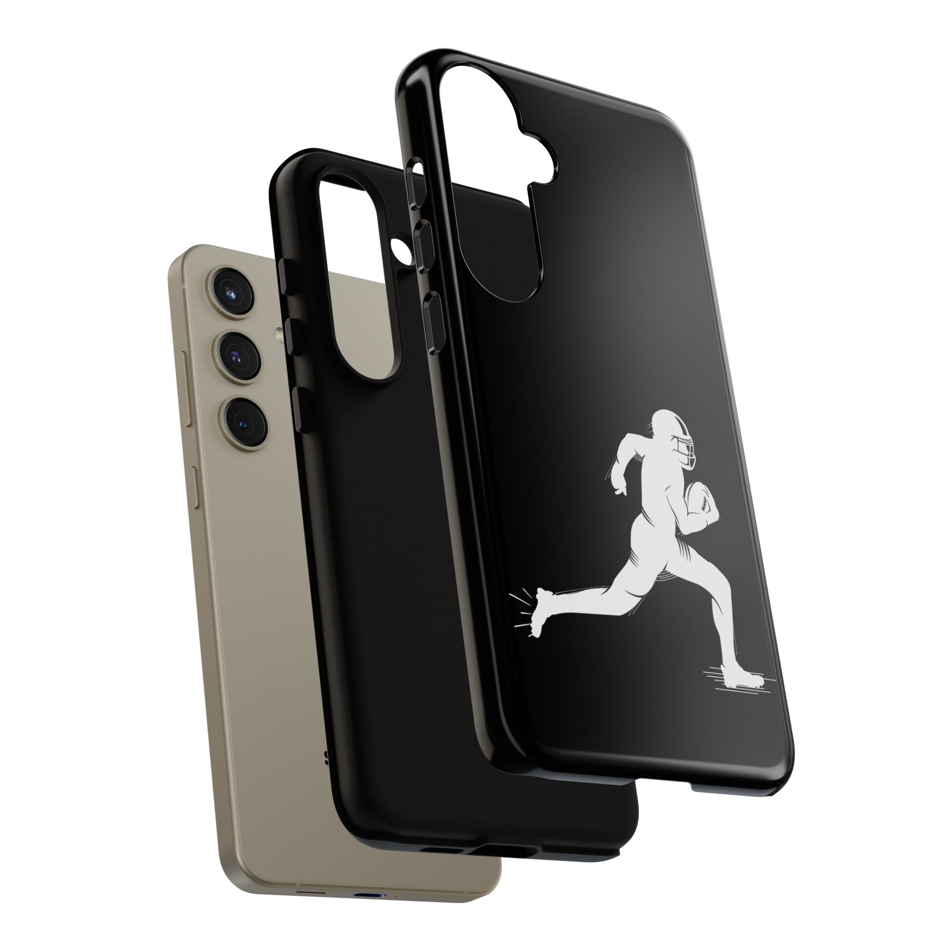 Football Player Phone Case, Tough Cases, Sports Phone Cover, Gift for Athletes, iPhone & Samsung Accessories, Running Player Design - TRV