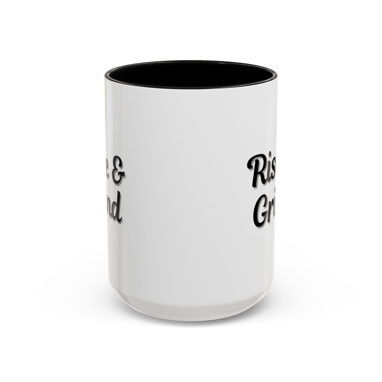 Rise & Grind Coffee Mug – Motivational Black Accent Mug for Daily Inspiration - TRV