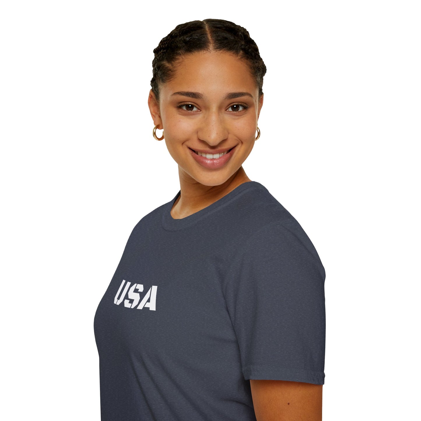 USA Unisex Softstyle T-Shirt, Casual Tee, Patriotic Apparel, Independence Day Gift, Everyday Wear, Comfortable Fashion