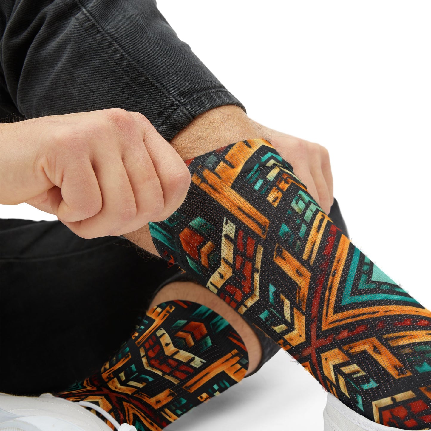 Southwestern Aztec Pattern Socks | Geometric Tribal Print