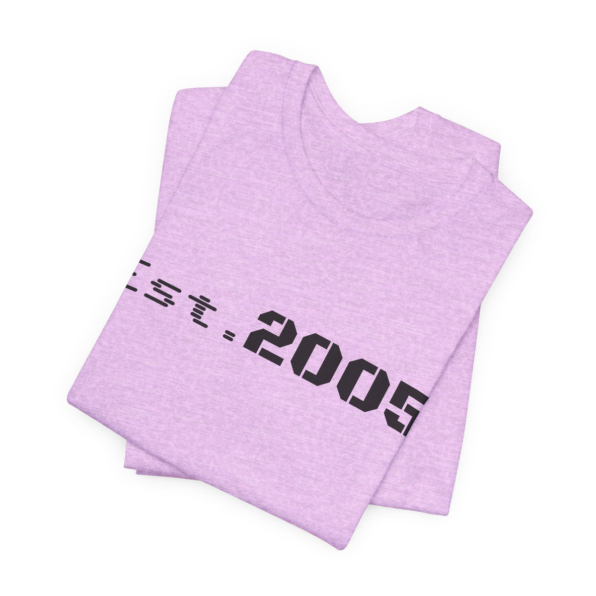 Black Est. 2005 T-shirt by Printify featuring a minimal anniversary year design on the front.