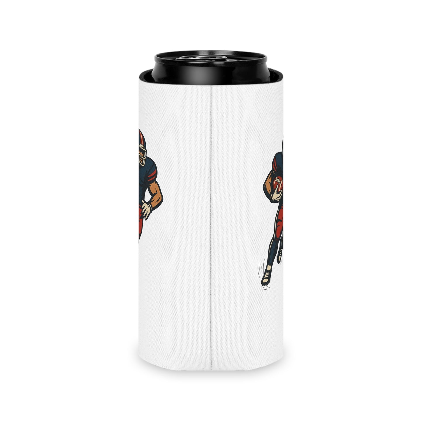 Football Player Can Cooler | Sports Fan Gift, Tailgate Accessories, Game Day Drink Holder, Party Favor, Football Party Decor