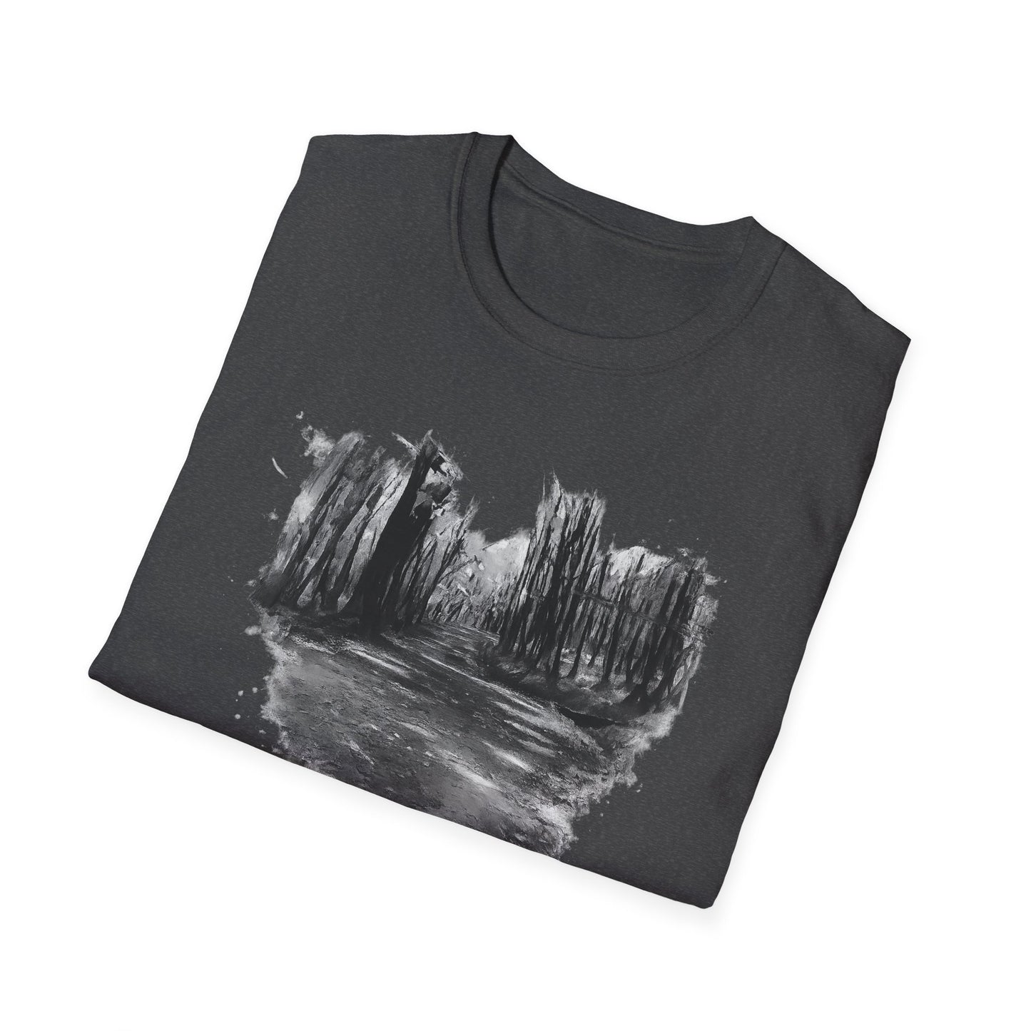 Minimalist Nature-Inspired Unisex Softstyle T-Shirt, Casual Wear, Everyday Style, Gift for Nature Lovers, Eco-Friendly Fashion