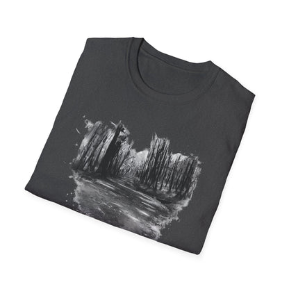 Minimalist Nature-Inspired Unisex Softstyle T-Shirt, Casual Wear, Everyday Style, Gift for Nature Lovers, Eco-Friendly Fashion
