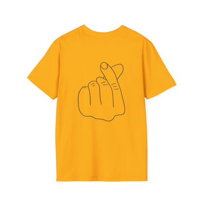 Trendy Unisex Softstyle T-Shirt with Love Hand Gesture Design