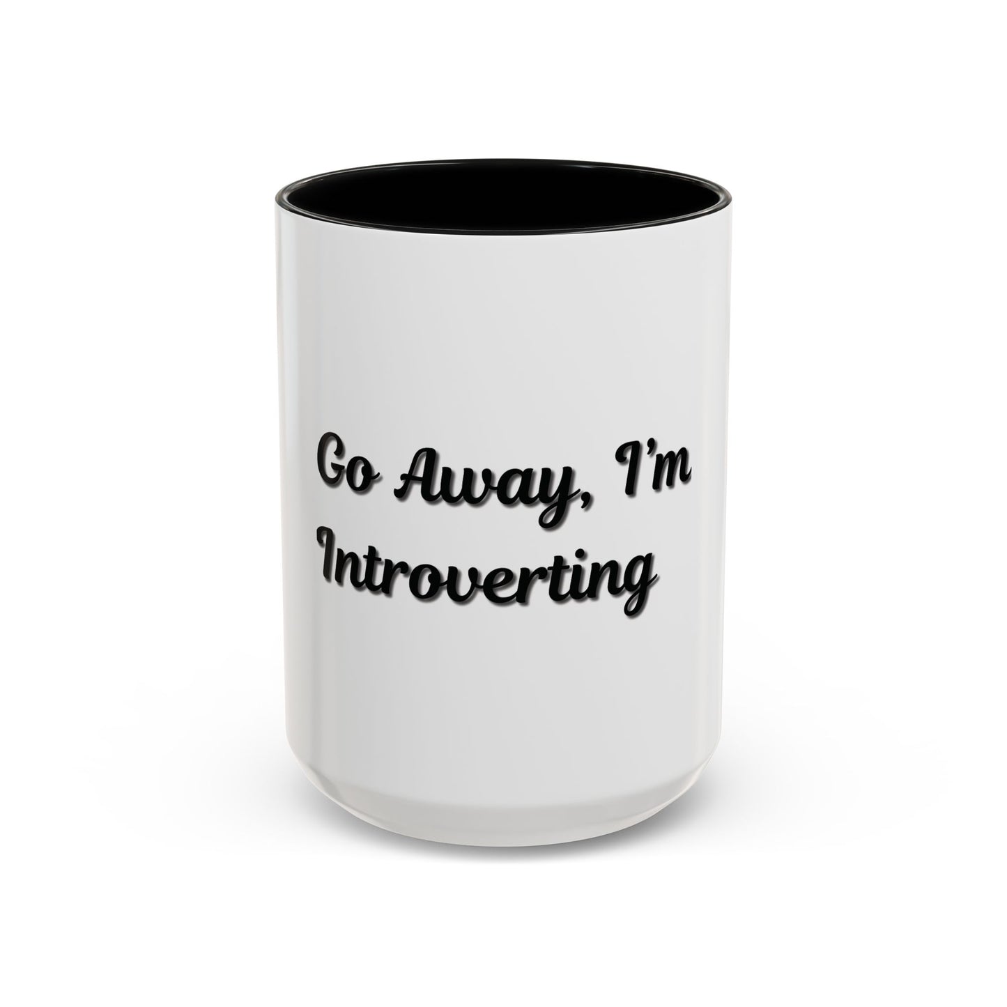 Introvert Coffee Mug - Go Away, I'm Introverting - Black Accent for Relaxing Moments - TRV