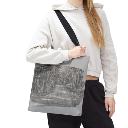 Scenic Path Tote Bag, Reversible Tote, Eco-Friendly Shopper, Outdoor Adventure Bag, Gift for Nature Lovers, Stylish Carryall - TRV