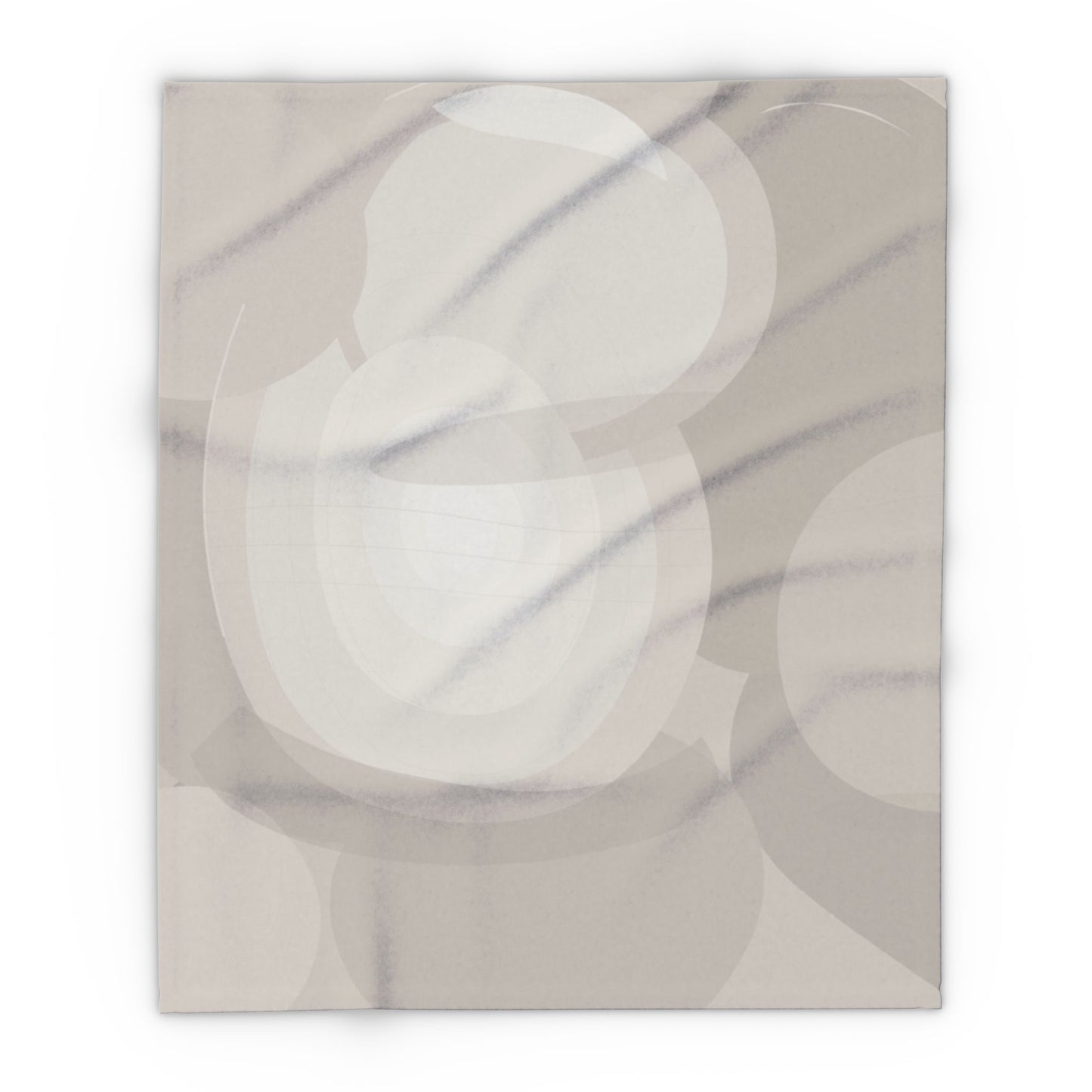 Abstract Neutral Swirls Arctic Fleece Blanket | Minimal Modern Throw
