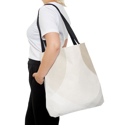 Neutral Abstract Geometric Tote Bag | Minimal Beige Shapes