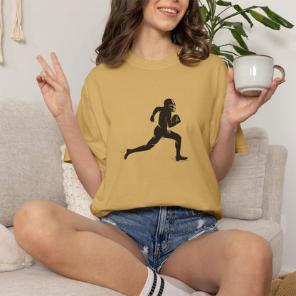 Football Player Graphic Unisex T-Shirt, Casual Sports Tee, Gift for Athletes, Workout Shirt, Everyday Wear, Unique Running Apparel