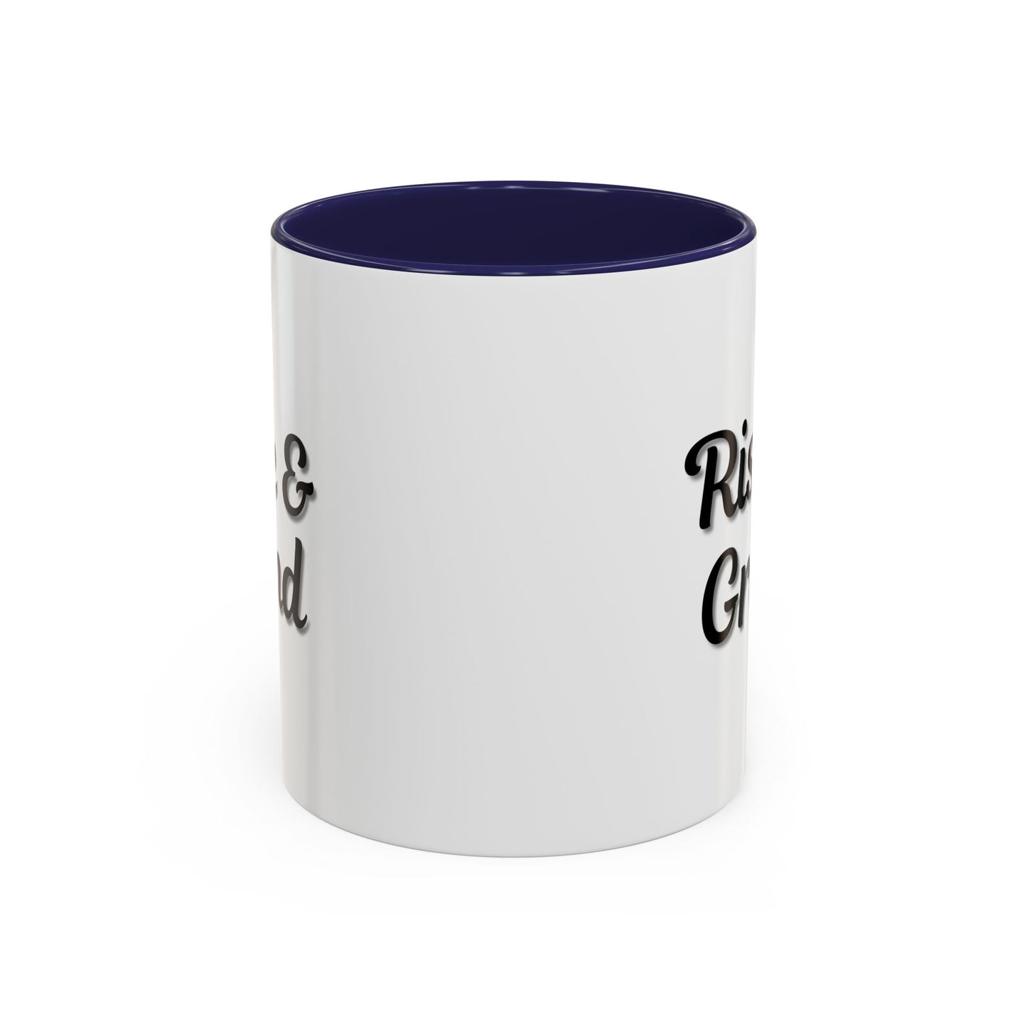 Rise & Grind Coffee Mug – Motivational Black Accent Mug for Daily Inspiration - TRV