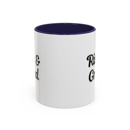 Rise & Grind Coffee Mug – Motivational Black Accent Mug for Daily Inspiration - TRV