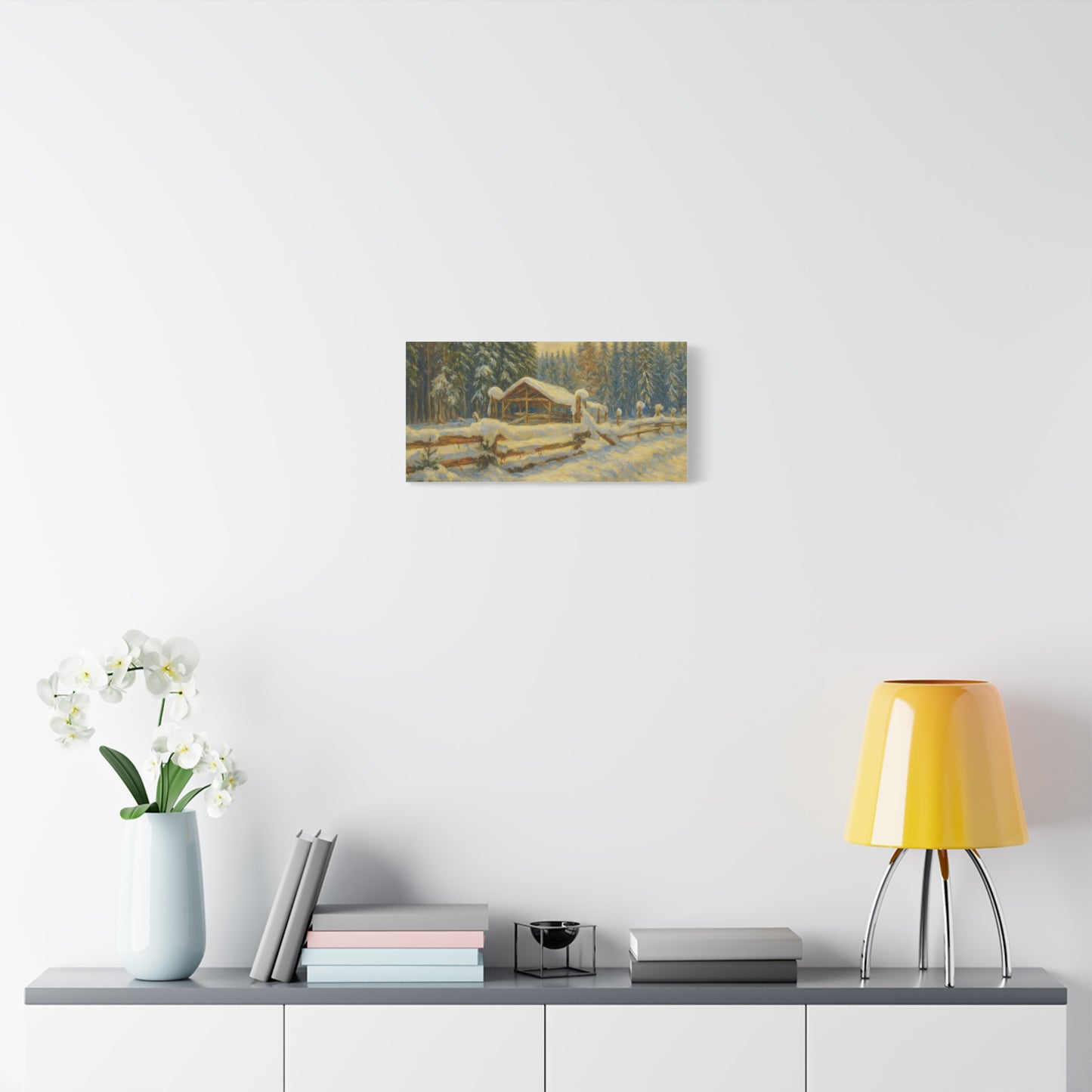 Canvas Wall Art, Winter Landscape Print, Home Decor, Rustic Art, Gift for Nature Lovers, Holiday Decoration - TRV