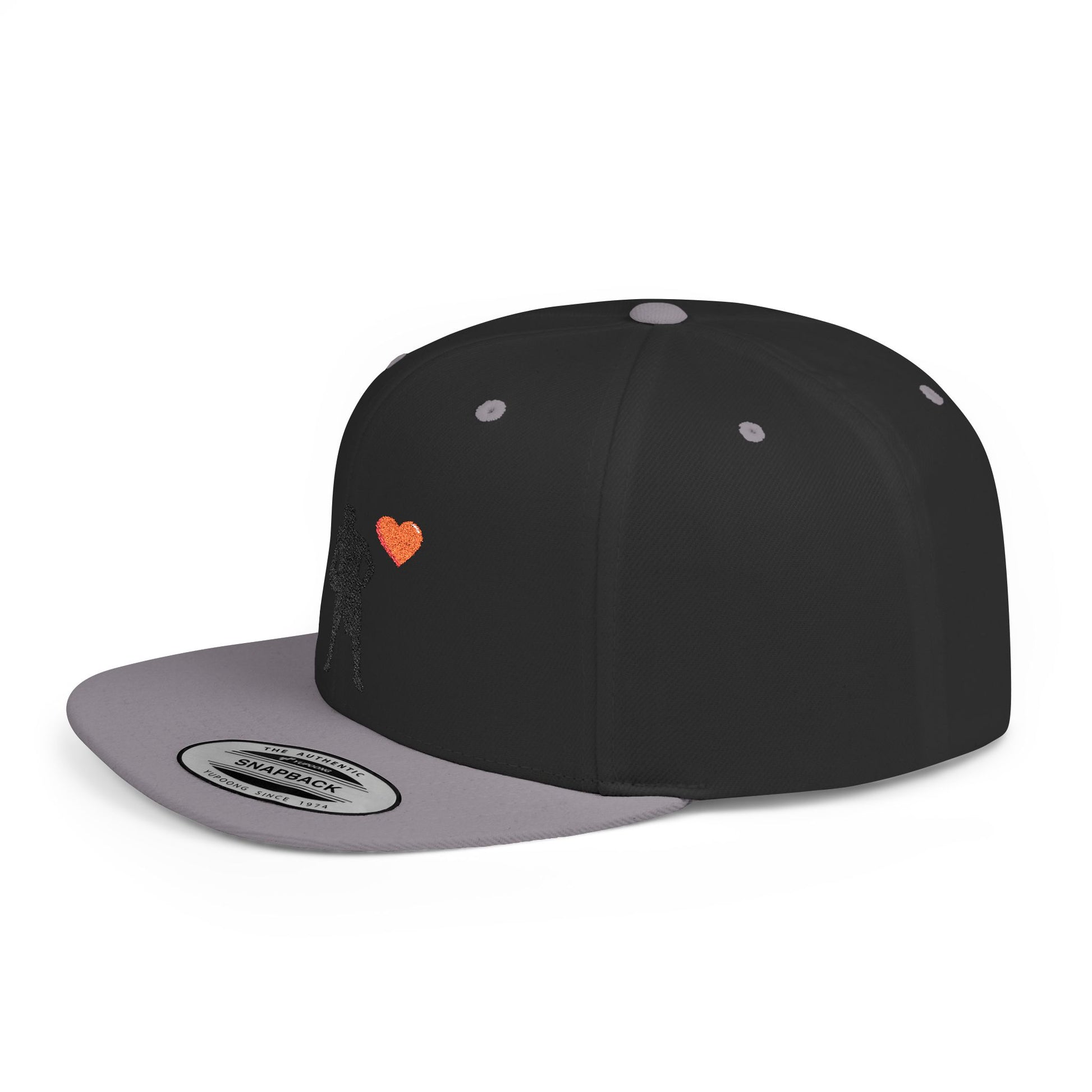 Sporty Love Flat Bill Snapback Hat – Adjustable Cap for Athletes, Casual Wear, Gifts for Sports Fans, Basketball Enthusiasts, Unique - TRV