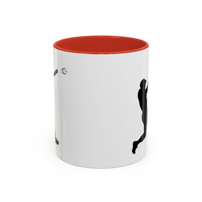 Baseball Player Accent Coffee Mug, Sports Gift, Baseball Lover Mug, Unique Coffee Cup, Personalized Sports Mug - TRV