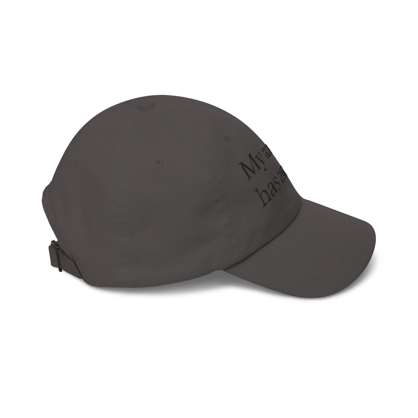 Dad Cap — "My anxiety has anxiety" Embroidered White Baseball Hat
