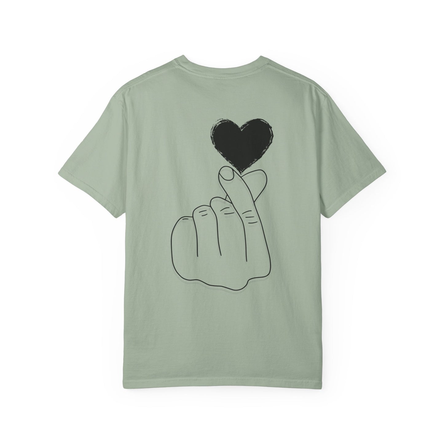 Unisex Garment-Dyed T-Shirt with Heart Design | Casual Trendy Wear for All Occasions