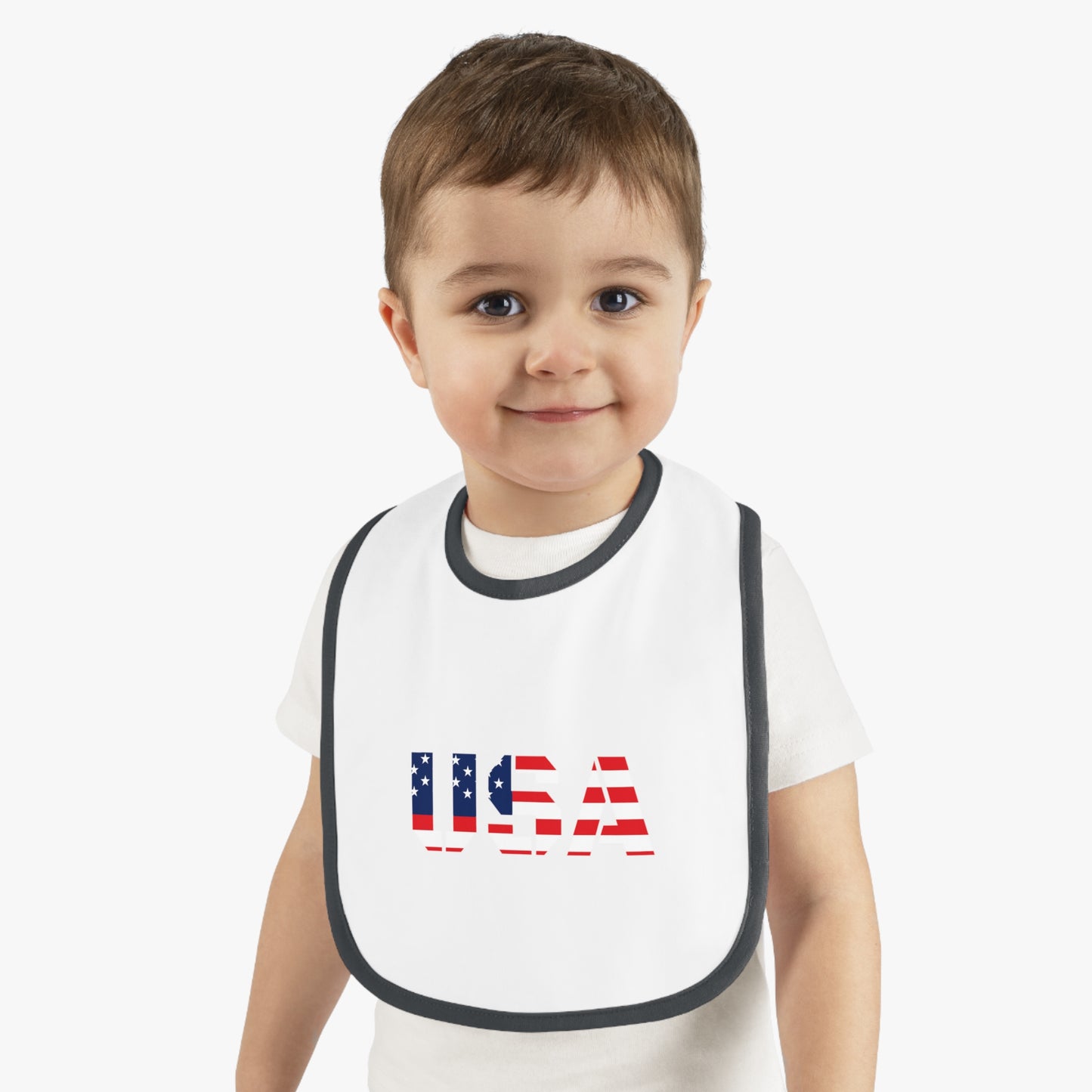 USA Bib for Babies, Americana Baby Bib, Infant Dining Essential, Gift for New Parents, Baby Shower, Fourth of July - TRV