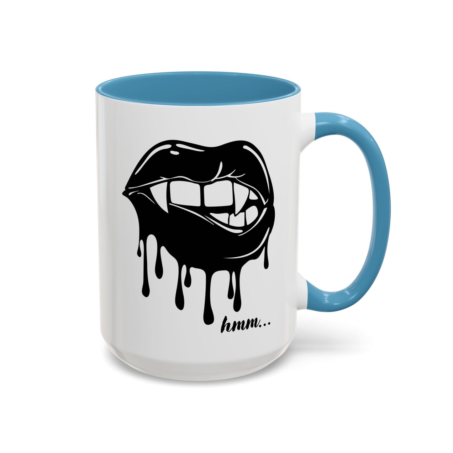 Dripping Lip Coffee Mug – "hmm..." Accent Ceramic Mug (11/15oz)