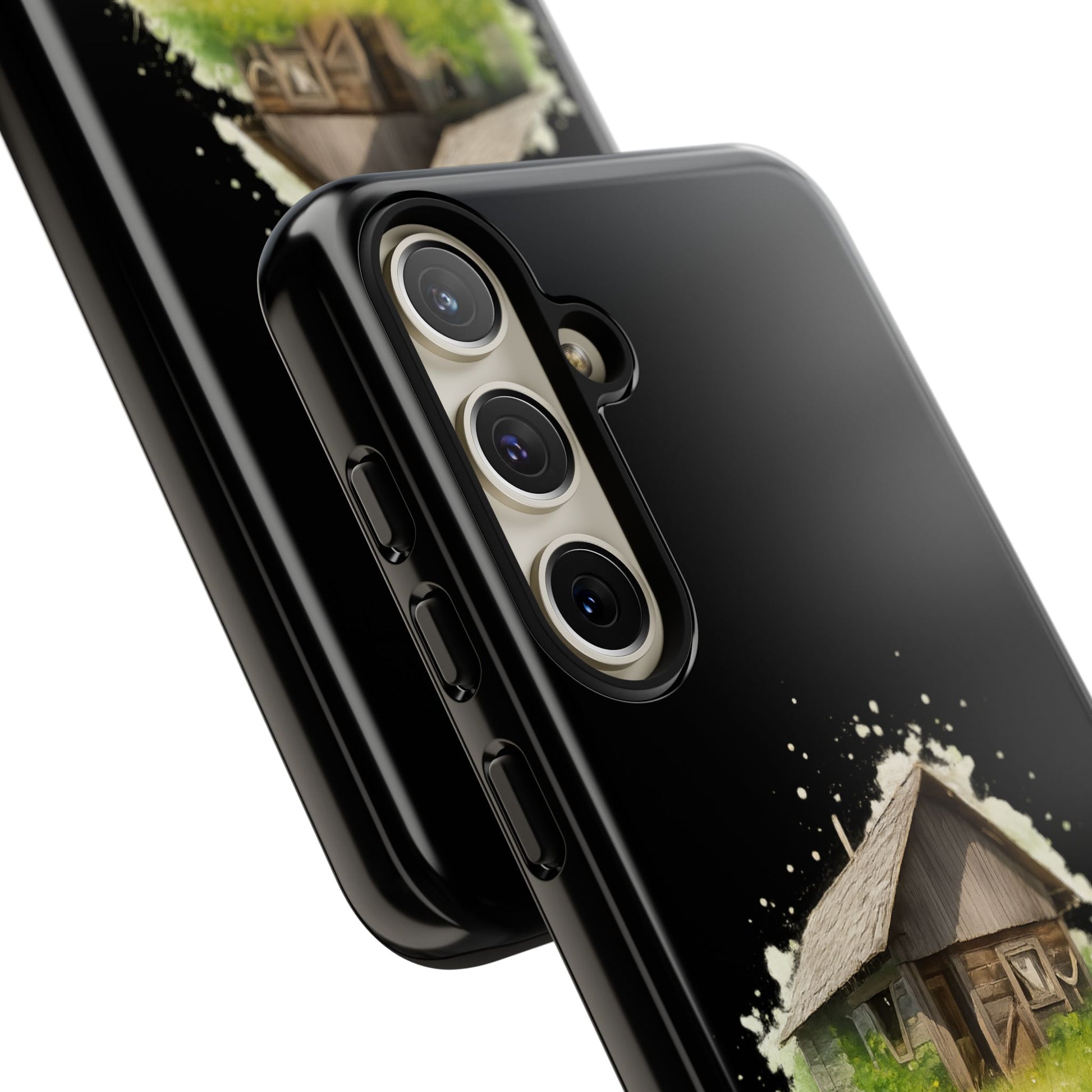 Rustic Farmhouse Phone Case, Cute Cottage Design, Tough Cases for Nature Lovers, Eco-Friendly Gift, Customizable Tech Accessories - TRV