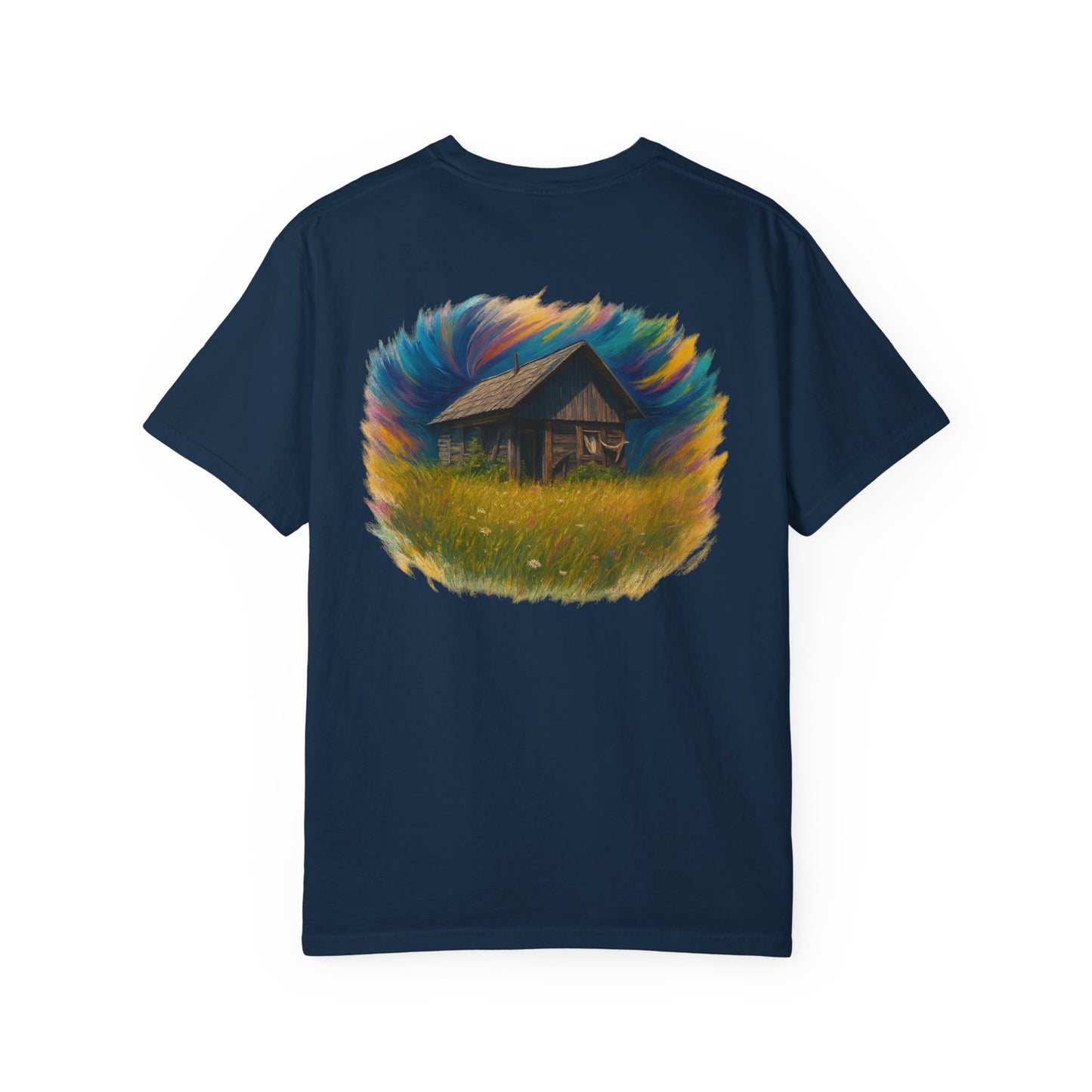 Rustic Landscape T-shirt | Relaxed Fit Tee, Casual Wear, Nature Lover Gift, Summer Outing Top, Eco-Friendly Apparel - TRV