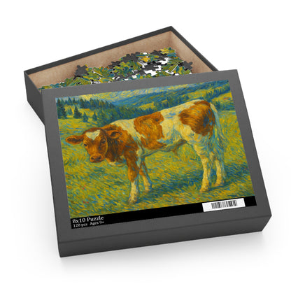 Vintage Calf Painting Puzzle | Art Jigsaw 120 252 500-Piece