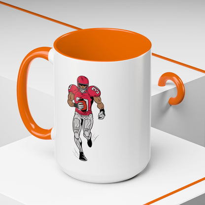 Football Player Coffee Mug, Sports Fan Gift, Motivational Coffee Cup, Game Day Mug, Unique Sports Merchandise