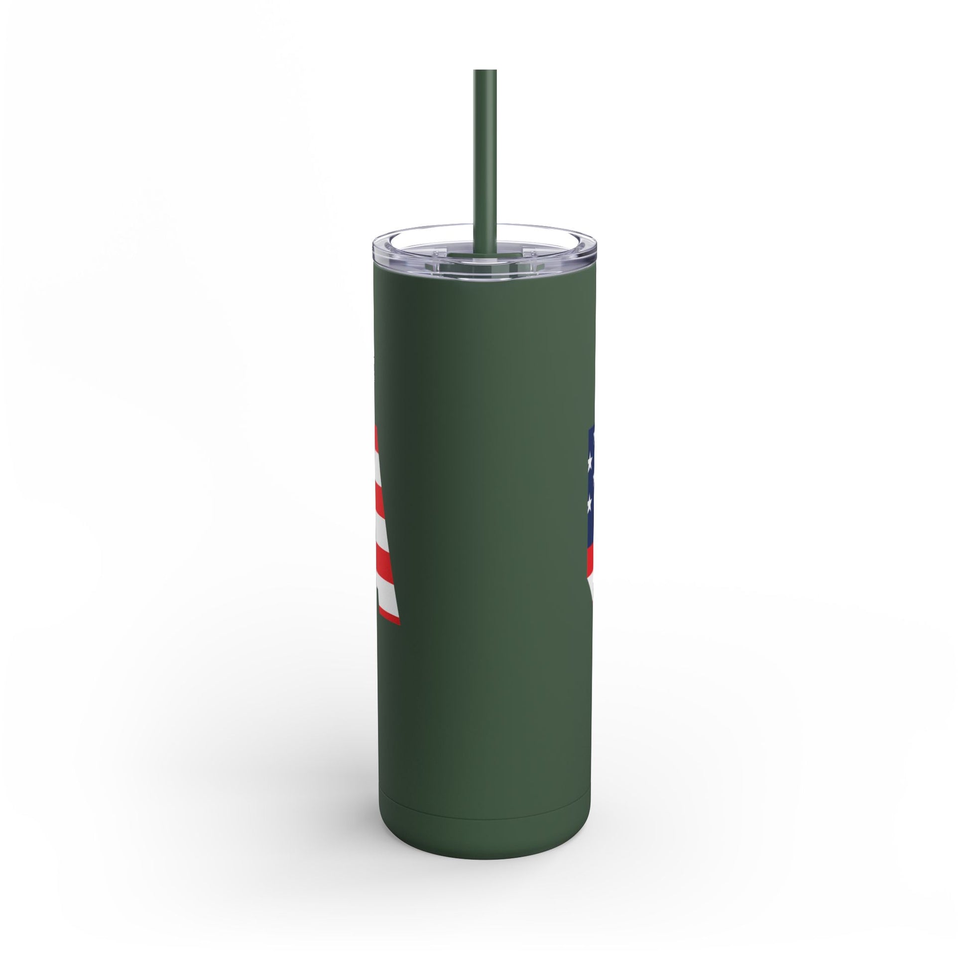 USA Flag Tumbler - 20oz Skinny Matte Drinkware, Travel Mug, Patriotic Gift, Fourth of July, Summer BBQ, Camping, Outdoor - TRV